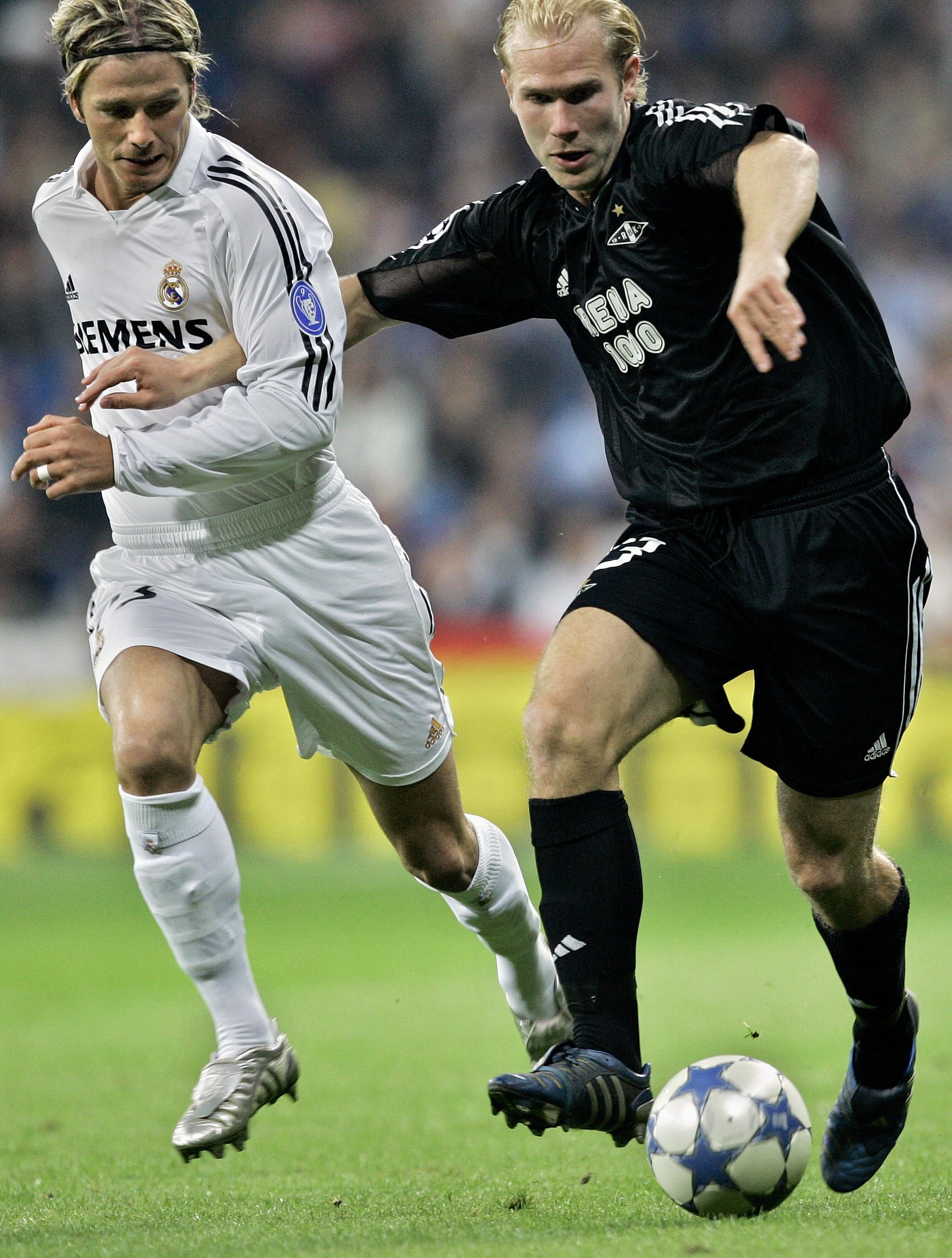 David Beckham og Micke Dorsin Foto: NTB