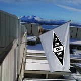 Balkongflagg Hvit m/stang